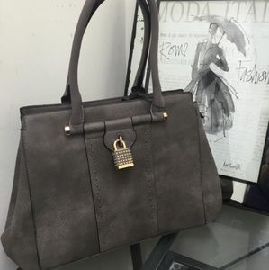 👜Gray Suede Handbag